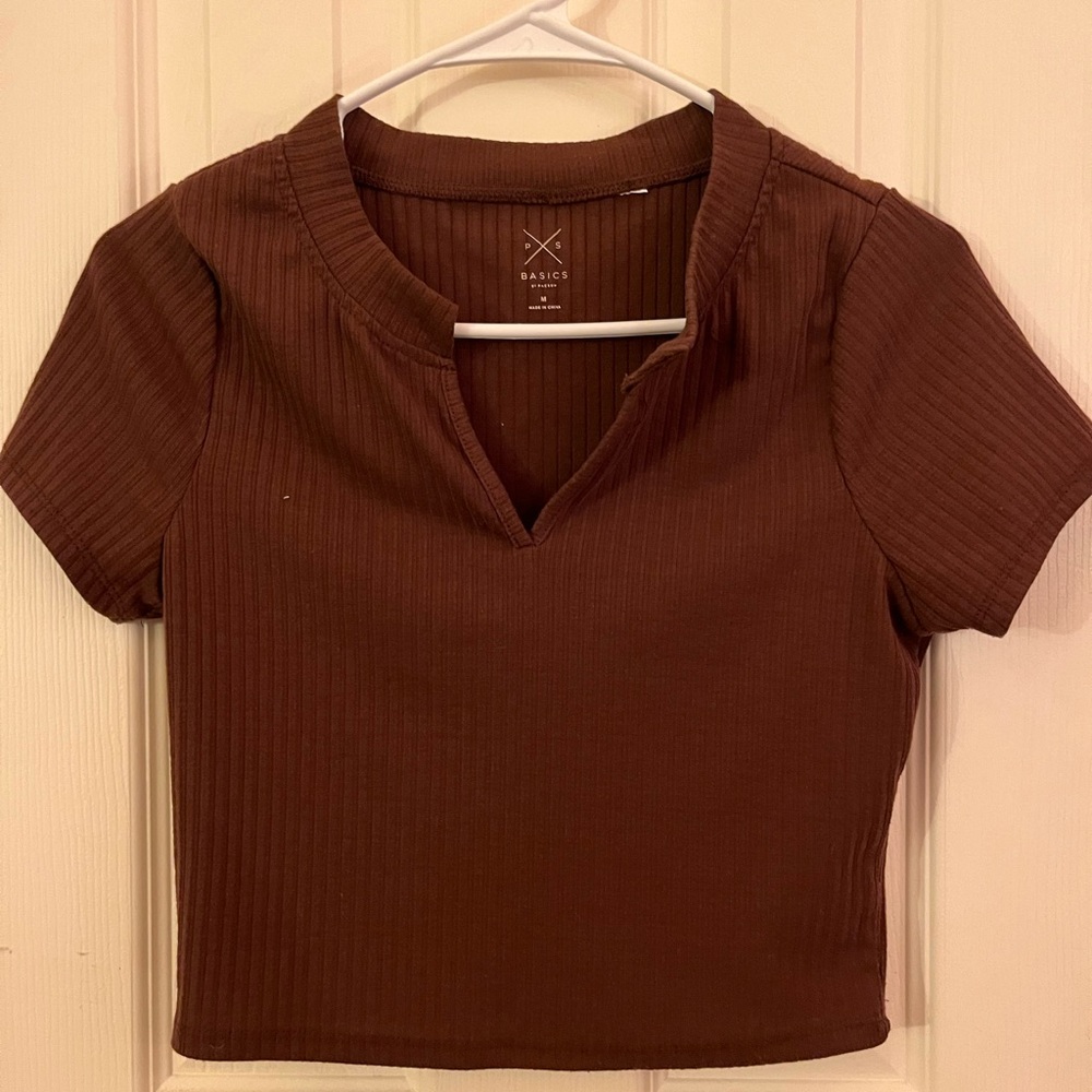 Pacsun Brown Open Collared Shirt